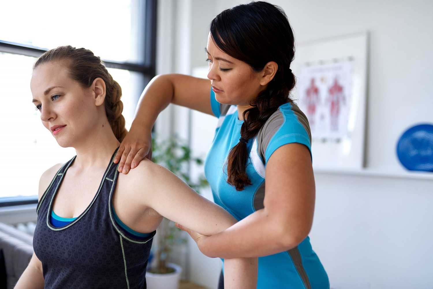 Woman receiving physical therapy through CorVel's Ancillary Care Solutions program