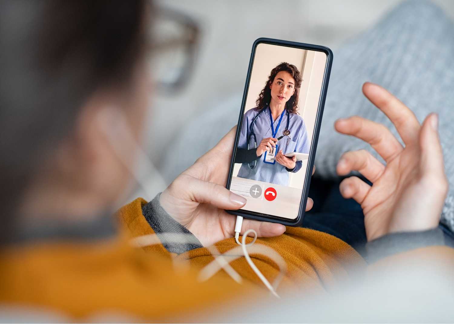 Doctor on telehealth visit with patient