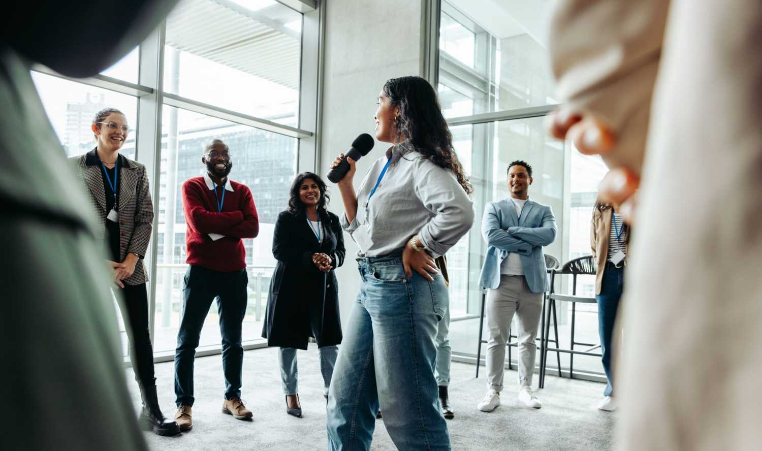 A CorVel team member leads a collaborative session, symbolizing efforts to empower supervisors, motivate teams, and build a future-ready workforce.