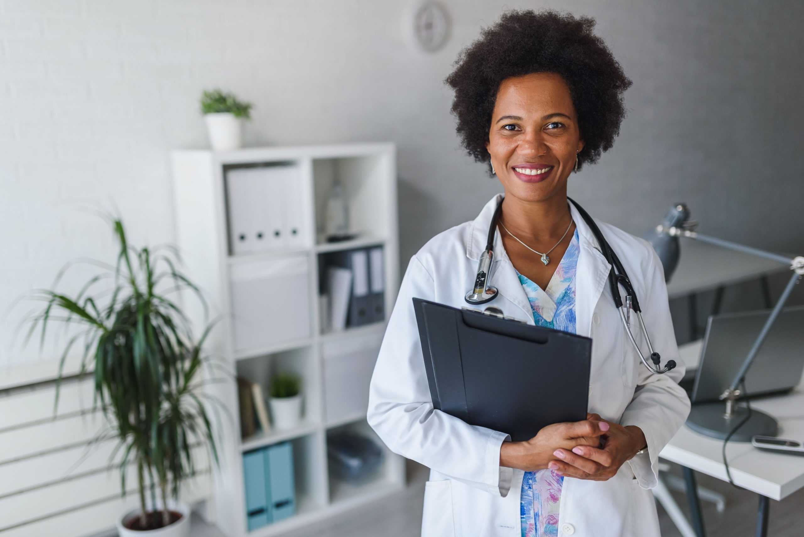 a female physician in CorVel's provider network