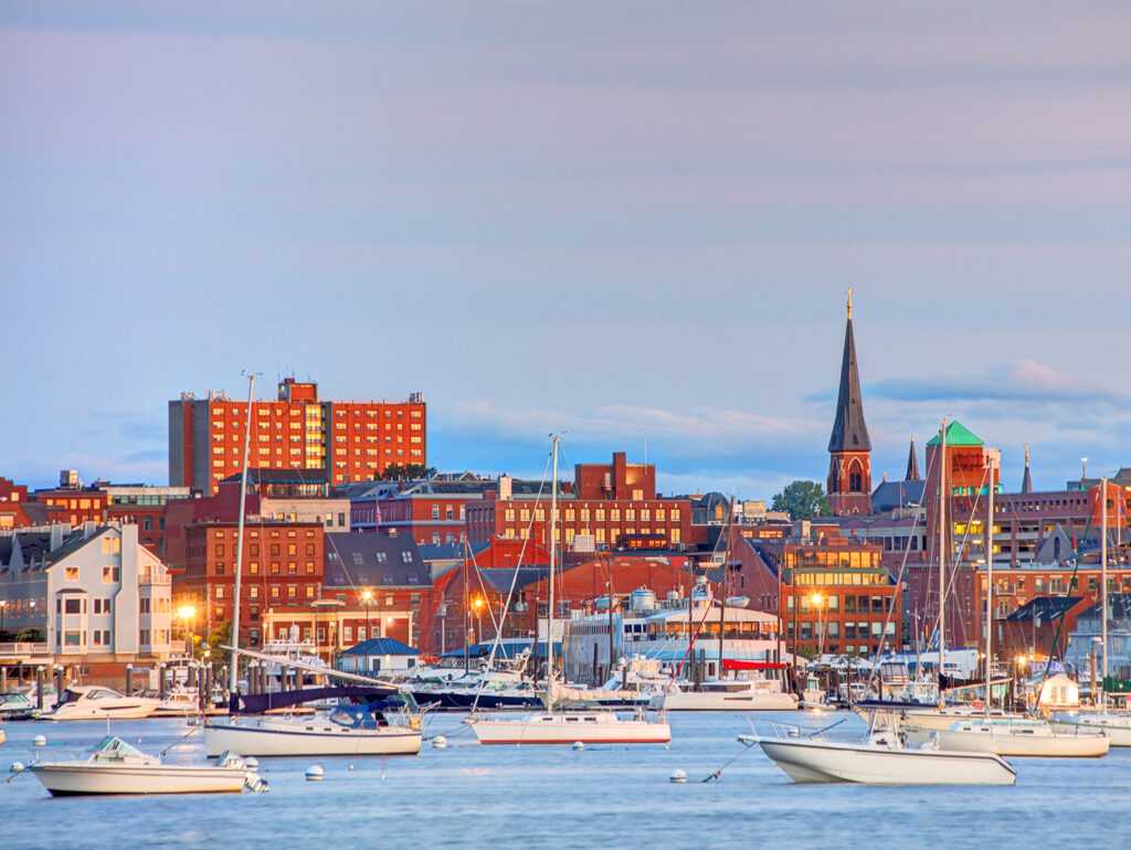 Portland, ME waterfront skyline