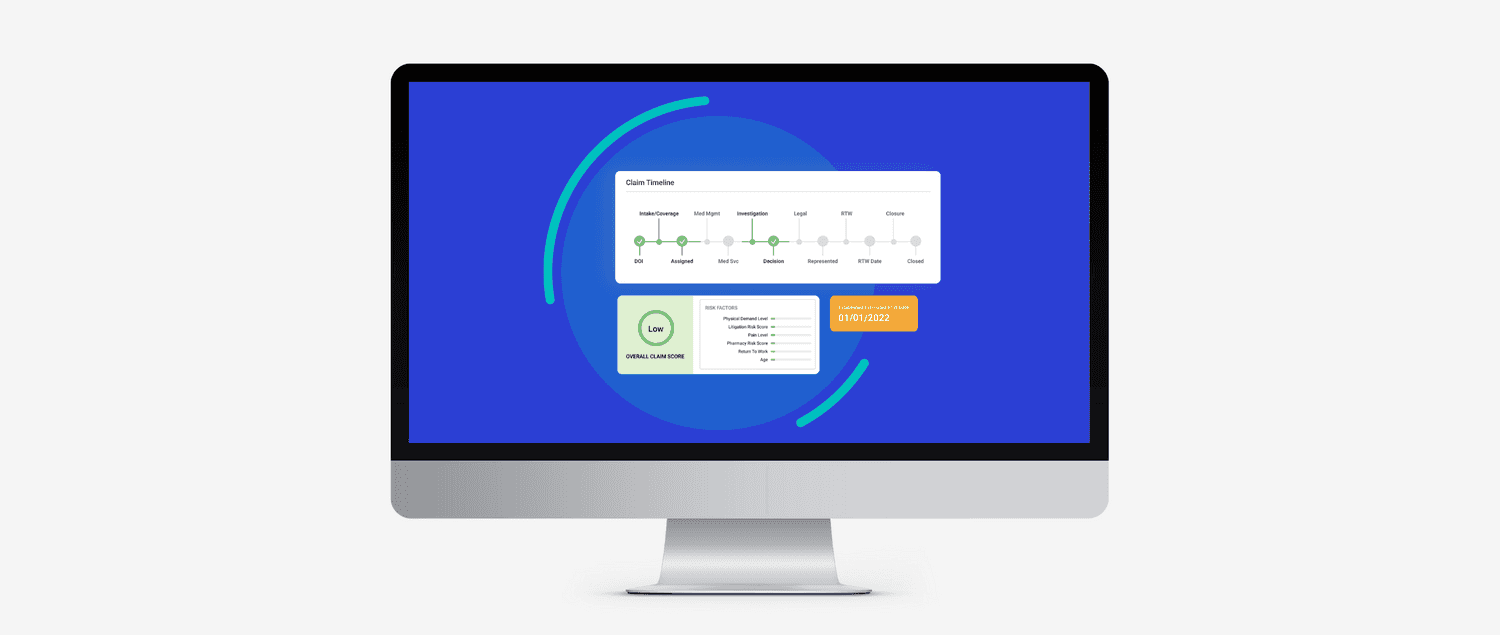 A computer screen showing CorVel's CareMC Edge claims management platform