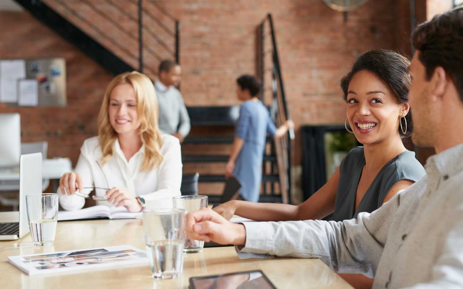 professionals collaborating at an office